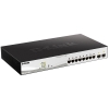 Коммутатор D-Link DGS-1210-10MP/FL2A Управляемый L2 коммутатор с 8 портами 10/100/1000Base-T и 2 портами 1000Base-X SFP (8 портов PoE 802.3af/at, PoE-бюджет 130 Вт)