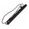 Сетевой фильтр Hyperline Hyperline SHE-12SH-S-2.5EU Блок розеток, вертикальный, 12 розеток Schuko, выключатель с подсветкой, кабель питания 2.5м (3х1.5мм2) с вилкой Schuko 16A, 250В, 730x44.4x44.4 мм (ДхШхВ), корпус алюминий, черный (086839)