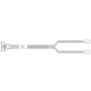 Кабель Amphenol RMC74-8690 Cable MCIO x8 74P (прямой)  -TO-  2x HD MiniSAS 4i 36P (SFF8643 прямой) , 85 Ohm, SAS 4.0 / PCIe 4.0, L:80cm