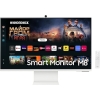 Монитор 32" SAMSUNG S32DM801UI Smart дисплей M8 M80D UHD White (VA, 3840x2160, HDMI+Type C, USB Hub, 4 ms, 178°/178°, 400 cd/m, 3000:1, 60Hz, Spk, Cam, Pivot) (LS32DM801UIXCI)