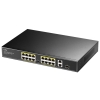 Коммутатор CUDY 16-Port 10/100M PoE+ Switch with 2 Gigabit Uplink and 1 SFP Port 200W 16-Port 10/100M PSE RJ-45 +2 Gigabit RJ- 45 +1SFP Port with 16 POE Ports Switch with Built-in power supply, support 16-port IEEE 802.3at PoE+ Injector,Rack-mountable  Steel case, 200W Internal (FS1018PS1)