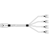 Кабель Amphenol RHS36-0559  HDmSAS SFF8643 -to- 4*SATA, SAS 2.1 (6G), 100cm   (C43SATA)