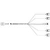 Кабель Amphenol RHS36-7350 Кабель  HDmSAS SFF8643 -to- 4*SATA + Sideband, SAS 2.1 (6G), 100cm