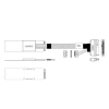 Кабель Amphenol RPC75-0056 Cable M.2 (75pin)  -TO-  U.2  SFF8639  , 100 Ohm, PCIe Gen3,  L:75cm