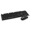Комплект ExeGate Professional Standard Combo MK110 (клавиатура влагозащищенная 104кл. + мышь оптическая 1000dpi, 3 кнопки и колесо прокрутки, длина кабелей 1,5м; USB, черный, Color Box) (EX295302RUS)