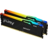 Модуль памяти Kingston 16GB DDR5 5600 DIMM FURY Beast Black AMD RGB On-Die ECC, поддержка AMD EXPO, CL36, 1.25V (KF556C36BBEAK2-16)