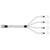Кабель Amphenol RHS36-4567  HDmSAS SFF8643 -to- 4*SATA, металлические защелки,  75cm