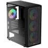 Корпус для ПК Ocypus Gamma-C50-BKG400XX-GL Case Gamma C50 BK ARGB mATX / win / black / 4 ARGB fans / noPSU