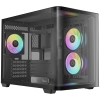 Корпус для ПК Ocypus Iota-C50-BKD300CD-GL Case Iota C50 BK Curve ARGB Digital mATX /win /black / 3 ARGB fans/ no PSU / Tempered Glass