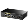 Коммутатор CUDY 8-Port Gigabit PoE+ Switch with 2 Gigabit Uplink ports and 2 Gigabit SFP slot 120W 8-10/100/1000 BASE-T Gigabit ports,2-Port 10/100/1000 BASE-T Gigabit Uplink ports, 2-1000 BASE-X SFP Slot, 8-port IEEE 802.3at PoE+ Injector, Supports PoE power up to 30W for each PoE port, Extend Mode