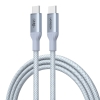 Кабель UGREEN L534 (75731) USB-C to USB-C 240W PD Fast Charging Cable. Длина: 1м. Цвет: серебристо-голубой (75731_)