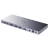 Концентратор CUDY CS700 13-IN-1 10Gs USB-C Dual 4K Docking Station | 150W PSU Up to One 5K(5120x2880p60) or Two 4K(4096x2160p60) Video output, 2 x Display 1.2a Port, 2 x HDMI 2.0 Port;1 x 10Gs Upstream USB-C 3.2Gen2 port (PD 100W);  2 x 10Gs USB-C 3.2Gen2 ports (Up to 15W per port);   bp (CS700 плох