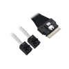 Кабель ACD-60002-ZC Slimline SASx8 (SFF8654) -to- 2 SAS HD (White) x4 (SFF8643 (NVMe Connection), for SupewrMicro backplanes, 1M, (аналог Broadcom 05-60002-00)  (P5022DN10990-1)