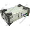ATEN <CS-82A> 2-port PS/2 KVM Switch (клавиатураPS/2+мышьPS/2+VGA15pin, 2 кабеля)