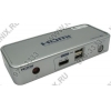 Multico <EW-K2502HU> 2-port HDMI USB KVM Switch (клав.USB+мышьUSB+HDMI)+б.п.