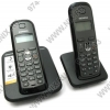 Р/телефон Siemens Gigaset AS280Duo <Black> (2 трубки с ЖК диспл.,База,Заряд. устр-во) стандарт-DECT, РО, ГТ
