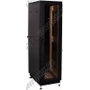 NT PRACTIC PLUS / МGLASS 42-68 B Шкаф 19" напольный, черный 42U 600*800, дверь стекло-металл (3ч)