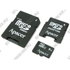 Apacer <microSDHC-4Gb Class6 + microSD-->SD+microSD-->miniSD Adapters> microSecureDigitalHigh Capacity Memory Card