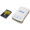 A-Data <SDHC-8Gb Class6 + SD-->USB Adapter> SecureDigital High Capacity Memory Card