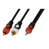Шнур LUXMANN 3.5 Stereo Plug - 2RCA Plug черный (415-06x-1)