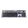 Клавиатура Chicony KB-0420 black/silver PS/2 (with 17 extra keys) super slim
