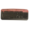 Клавиатура Oklick 330M черный/красный PS/2+USB Multimedia