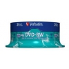 Диск DVD-RW Verbatim 4.7Gb 4x Cake Box (25шт) (43639)