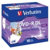 Диск DVD+R Verbatim 8.5GB DL 8x Printable Jewel Case(10шт) 43665