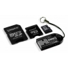 Флеш карта micro SD 8Gb Mobility/Multi Kit + USB reader + 2 adapters Kingston (MBLY/8GB)