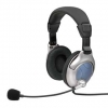 Наушники+микрофон AP-880, рег. громкости, кожаная окантовка