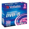 Диск DVD-R Verbatim 4.7Gb 16x Jewel case (5шт) (43519) (мин.кол.20)