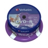 Диск DVD+R Verbatim 4.7Gb 16x Cake Box (25шт) Printable (43539) (мин.кол.8)