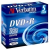 Диск DVD+R Verbatim 4.7Gb 16x Slim case (5шт) Color (43556)