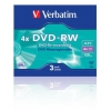 Диск DVD-RW Verbatim 4.7Gb 4x Slim case (3шт) (43635)