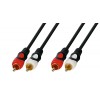 Шнур LUXMANN 2RCA Plug - 2RCA Plug черный (402-06x-1)