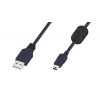 Шнур LUXMANN mini USB 5pin - USB A Plug с ферритовым фильтром темно-синий (459-00x-9)