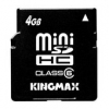 Флеш карта mini SDHC 4Gb class6 Kingmax