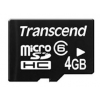 Флеш карта microSDHC 4Gb Class6 Transcend w/o adapter (TS4GUSDC6) (мин.кол.5)