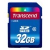 Флеш карта SDHC 32Gb class6 Transcend (TS32GSDHC6) (мин.кол.25)