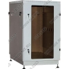 NT PRACTIC / MGLASS 18-68 G Шкаф 19" напольный, серый 18U 600x800,  дверь стекло-металл (3ч)