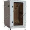NT PRACTIC / MGLASS 18-66 G Шкаф 19" напольный, серый 18U 600x600, дверь  стекло-металл (3ч)