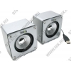Колонки Dialog COLIBRI AC-02SU <Silver-Silver> (2x2.5W, дерево,USB)