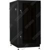 NT PRACTIC / MGLASS 22-66 B Шкаф 19" напольный, чёрный 22U 600x600, дверь  стекло-металл (3ч)