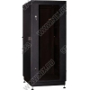 NT PRACTIC / MGLASS 27-68 B Шкаф 19" напольный, чёрный 27U 600x800, дверь  стекло-металл (3ч)