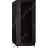 NT PRACTIC / MGLASS 27-66 B Шкаф 19" напольный, чёрный 27U 600x600, дверь  стекло-металл (3ч)