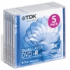 Диск TDK DVD-R DL 8.5Gb 8x SJC (5шт) (t19983)