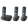 Р/Телефон Dect Panasonic KIT-KX-TG8012RUT-P (темно-серый металлик, 3 трубки)