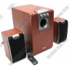 Колонки Dialog Samba AS-221 <Cherry> (2x10W, дерево, +Subwoofer25W,  проводной ПДУ)