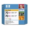 Картридж струйный HP 70 CB346A Light Magenta (упаковка из 2 шт C9455A) для DJ Z2100/Z3100