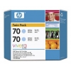 Картридж струйный HP 70 CB351A Light Cyan  (упаковка из 2 шт C9390A) для DJ Z2100/Z3100